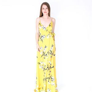 AMANDA UPRICHARD McCanna Honeysuckle Wrap Dress S
